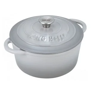 EMALIOWANY GARNEK ŻELIWNY 21cm KINGHOFF KH-1520 - Garnki - miniaturka - grafika 1