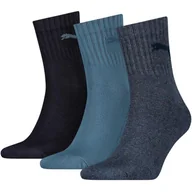 Skarpetki damskie - Skarpety Puma Short Crew 3Pack 906110 (kolor Czarny. Granatowy. Niebieski, rozmiar 43-46) - miniaturka - grafika 1