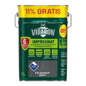 Farby i impregnaty do drewna - Impregnat Powłokotwórczy Ochronno-Dekoracyjny Antracyt Szary V16 5 l VIDARON - miniaturka - grafika 1