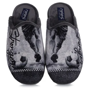 Pantofle męskie hiszpańskie Neles 4724.697 GRIS R.44 - Kapcie męskie - miniaturka - grafika 1