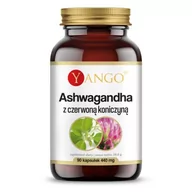Suplementy naturalne - Ashwagandha z czerwoną koniczyną 90 kaps Yango - miniaturka - grafika 1