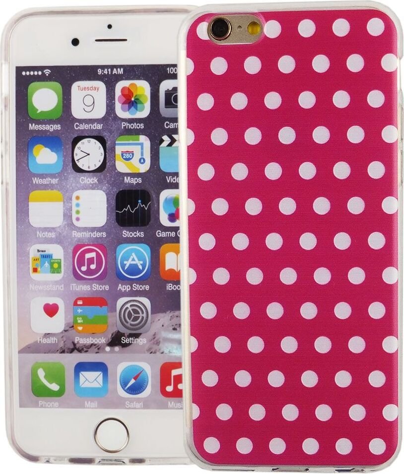 Etui na telefon komórkowy Apple iPhone 6 / 6s Etui ochronne Motif Slim Silicone TPU Polka Dot Red