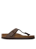 Klapki i japonki damskie - Birkenstock Japonki Gizeh 0043751 Brązowy - miniaturka - grafika 1