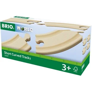 Brio Olymptoys -Krótkie zakręty, 90 mm, 4 szt 33337 - Układanki dla dzieci - miniaturka - grafika 1