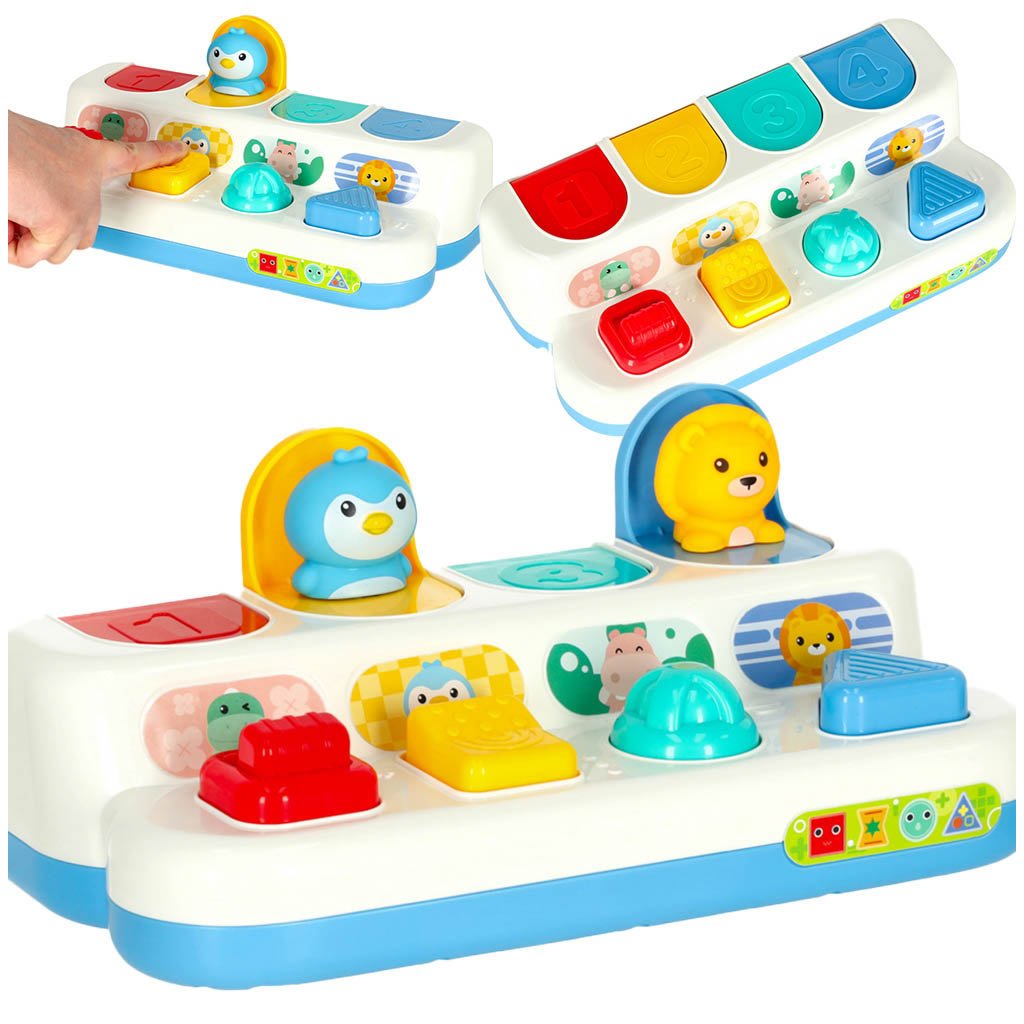 Gra Zręcznościowa dla Dzieci Edukacyjna Wbijak Montessori Zwierzątka Pop-Up