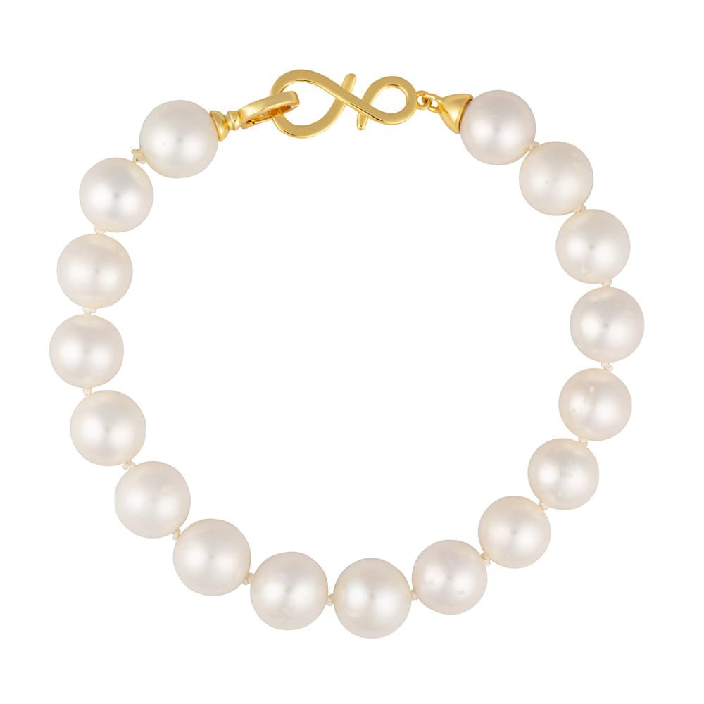 ENAYA LAMAR GOLD Bransoletka naturalne perły pozłacane zapięcie