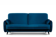 Sofy i kanapy - Nowoczesna sofa z funkcją spania welur granat GRINDE - miniaturka - grafika 1