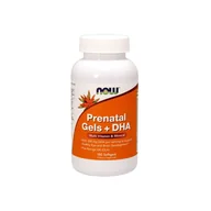Suplementy naturalne - Now Foods Prenatal Gels + DHA - Witaminy i Minerały Prenatalne + DHA (180 kaps.) - miniaturka - grafika 1