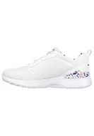 Sneakersy damskie - Skechers Damskie 149756 WMLT Sneakersy, biała siatka/wielokolorowe wykończenie, 7 UK, Wielokolorowe wykończenie z białej siatki, 40 EU - miniaturka - grafika 1