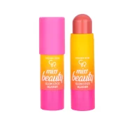 Róże do policzków - Golden Rose - Miss Beauty - Glow Stick - Blusher - Rozświetlający róż do twarzy w sztyfcie - 6 g - 02 DUSTY ROSE - miniaturka - grafika 1