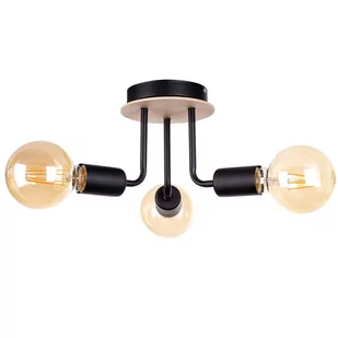 KET Industrialna LAMPA sufitowa metalowa OPRAWA loftowa sticks czarna drewno KET1190 - Lampy sufitowe - miniaturka - grafika 1