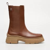 Botki damskie - TOMMY HILFIGER ESSENTIAL LEATHER CHELSEA BOOT - Tommy Hilfiger - miniaturka - grafika 1