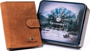 Peterson Skórzany męski portfel Peterson PTN 333Z 2-1-5 NoSize - Portfele - miniaturka - grafika 1