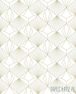 Tapety - Superfresco Easy Biała tapeta winylowa na flizelinie w złoty wzór art deco efekt 3D 105979_opcje - miniaturka - grafika 1