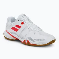 Buty sportowe damskie - Buty do badmintona damskie Babolat Shadow Spirit white/lavender - miniaturka - grafika 1