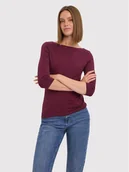 Bluzki damskie - Vero Moda Bluzka Panda 10274133 Bordowy Regular Fit - miniaturka - grafika 1