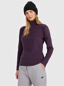 Bluzy damskie - 4F Bielizna termiczna polarowa (góra) damska - fioletowa XXL - miniaturka - grafika 1