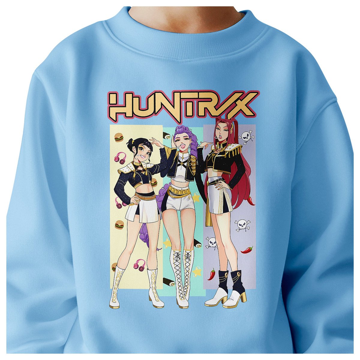 BLUZA DZIECIĘCA KPOP DEMON HUNTERS HUNTRIX 134-140 BAWEŁNIANA JAKOŚĆ