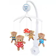 Karuzele dla niemowląt - Baby Mix Tk/375M Karuzela Pluszowa Misie Z Muchomorkiem 20218 - miniaturka - grafika 1