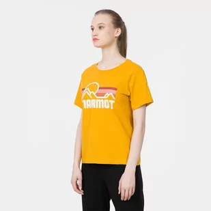 Damski t-shirt z nadrukiem MARMOT Coastal Tee - pomarańczowy - Koszulki sportowe damskie - miniaturka - grafika 1