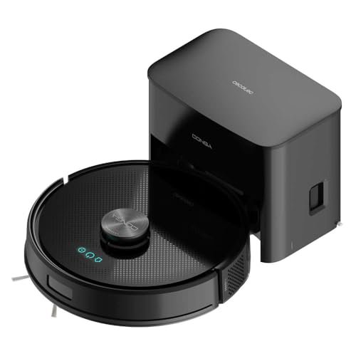 Cecotec Conga Y50 X-Treme, robot odkurzający i mopa ze stacją samoczynnego opróżniania, nawigacja laserowa, siła ssania 5000 Pa, podstawa ze zbiornikiem 3 l, szczotka wielofunkcyjna, aplikacja