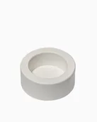 Świeczniki - Świecznik Gipsowy - Krąg Prostoty - Biały - miniaturka - grafika 1