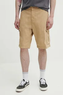 Quiksilver szorty bawełniane kolor brązowy - Spodenki męskie - miniaturka - grafika 1