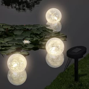 vidaXL Pływające Lampy Solarne LED do Basenu/Oczka Wodnego (3szt) - Lampy ogrodowe - miniaturka - grafika 1