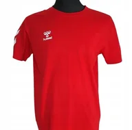 Koszulki męskie - HUMMEL T-SHIRT CZERWONY MĘSKI Z PRINTEM S PUH - miniaturka - grafika 1