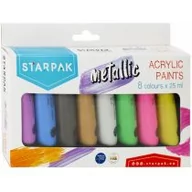 Farby i media malarskie - Starpak Farby akrylowe metaliczne 484980 8 x 25 ml - miniaturka - grafika 1