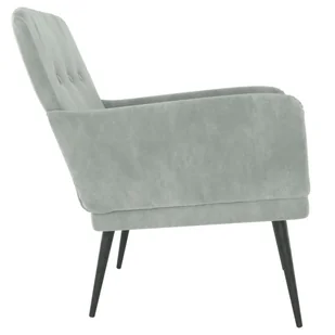 Lumarko Fotel, jasnoszary, 62x79x79 cm, obity aksamitem - Fotele - miniaturka - grafika 5