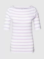 Koszulki i topy damskie - T-shirt w paski - miniaturka - grafika 1