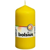 Świece - Świeca pieńkowa 12 x 5,8 cm żółty - miniaturka - grafika 1