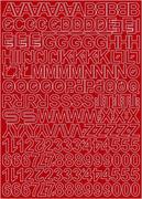 Zestawy piśmiennicze - Litery i cyfry samoprzylepne czerwone 2,5cm arkusz 250 znaków - miniaturka - grafika 1