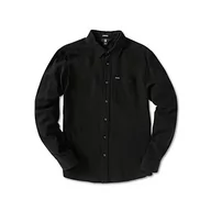 Koszule męskie - Volcom Męska koszula Caden Solid L/S z kołnierzem button-down czarny czarny M - miniaturka - grafika 1