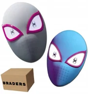 Figurki dla dzieci - Maska SpiderMan Gwen Stacy Świecące Oczy Led COSPLAY Dla DZIECI i DOROSŁYCH - miniaturka - grafika 1