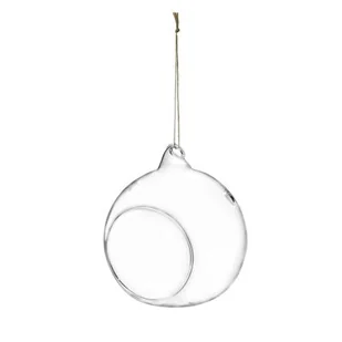 Ozdoba wisząca bombka szklana 9 x 8 x 8 cm - Figurki dekoracyjne - miniaturka - grafika 1