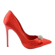 Czółenka - Czerwone czółenka na szpilce Red Devil - ButyModne - miniaturka - grafika 1