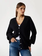 Swetry damskie - Guess Kardigan W5YR06 Z3OO0 Czarny Regular Fit - miniaturka - grafika 1