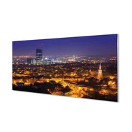 Dekoracje domu - Szklany panel Gdańsk Miasto panorama noc 120x60 cm - miniaturka - grafika 1