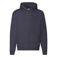 Bluzy męskie - Bluza Męska Z Kapturem Rozpinana Deep Navy r. L - miniaturka - grafika 1