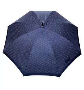 Parasol Długi Męski Klasyczny ze wzorem Mozaika 3D granatowa - Parasole - miniaturka - grafika 1