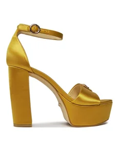 Guess Sandały Seton2 FLPSE2 SAT03 Złoty - Sandały damskie - miniaturka - grafika 1