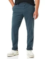 Spodenki męskie - BOSS Męskie spodnie chino zwężane z tkaniny Cavalry-Twill z elastycznej bawełny, Open Green388, 34W / 32L - miniaturka - grafika 1