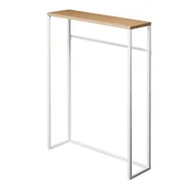 Konsole i sekretarzyki - Biało-jasnobrązowa konsola 18.5x60 cm Tower – YAMAZAKI - miniaturka - grafika 1