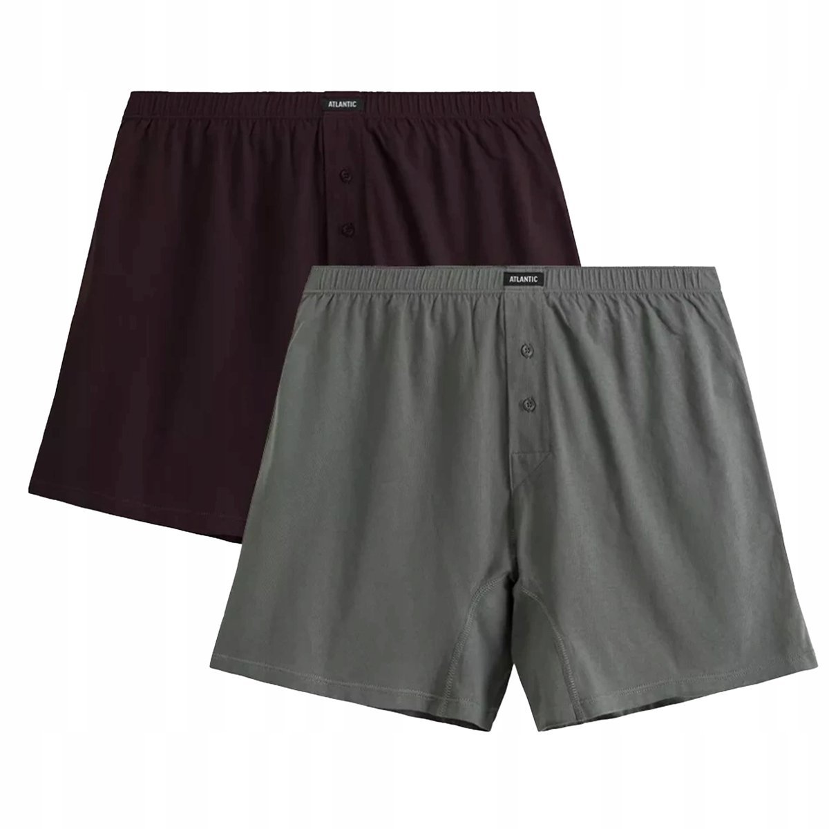 BOKSERKI MĘSKIE luźne bawełniane 2-pack 2MBX-054 oddychające Atlantic *S