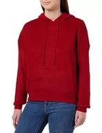 Bluzy damskie - Sookie Damska bluza z kapturem z dzianiny 23719387-SO01, czerwona, XS/S, czerwony, XS-S - miniaturka - grafika 1