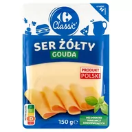 Sery - Carrefour Classic Ser żółty gouda 150 g - miniaturka - grafika 1