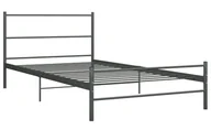 Łóżka - Szare metalowe łózko w stylu industrialnym 90x200 cm - Epix - miniaturka - grafika 1