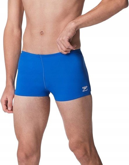 SPEEDO KĄPIELOWE BOKSERKI NIEBIESKIE GŁADKIE SZYBKOSCHNĄCE 34 6BA